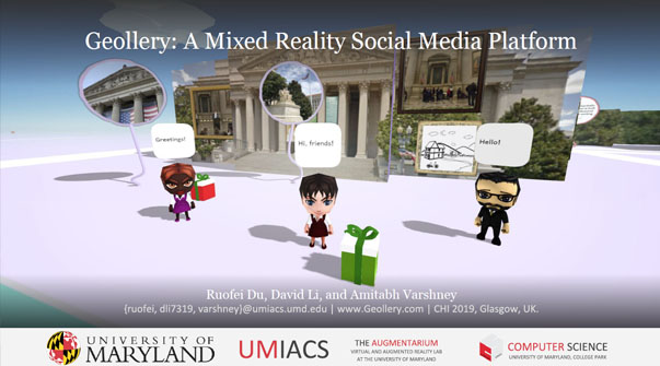 Geollery: A Mixed Reality Social Media Platform Teaser Image.