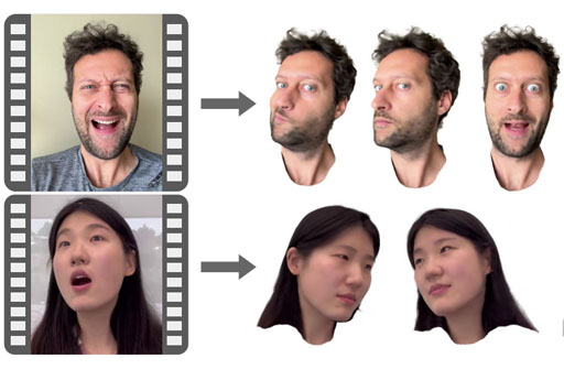 teaser image of Learning Personalized High Quality Volumetric Head Avatars From Monocular RGB Videos